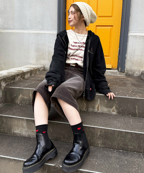 DOUBLE NAME（ダブルネーム）の「フロックツイルバミューダハーフパンツ（その他パンツ・レディース・ブラウン/ネイビー・FREE）」の12枚目の写真