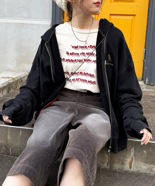 DOUBLE NAME（ダブルネーム）の「フロックツイルバミューダハーフパンツ（その他パンツ・レディース・ブラウン/ネイビー・FREE）」の13枚目の写真