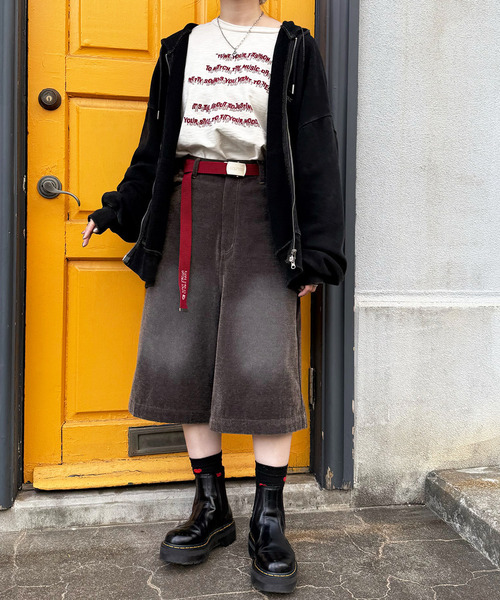 DOUBLE NAME（ダブルネーム）の「フロックツイルバミューダハーフパンツ（その他パンツ・レディース・ブラウン/ネイビー・FREE）」の15枚目の写真