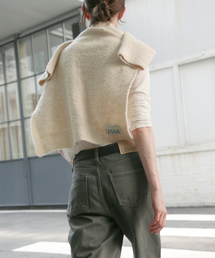 LEVAR（レバー）の「Boucle Layered Knit - Cream（マフラー）」