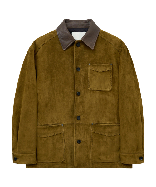 UNGIMMICK(アンジミック)の「UTILITY SUEDE JACKET (MUSTARD GREEN / GOATSKIN)(ライダースジャケット・メンズ・その他・MEDIUM/LARGE)」の1枚目の写真