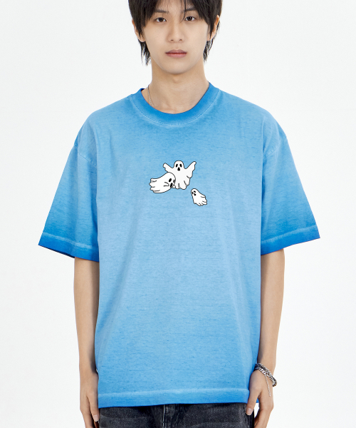 BY.L(バイエル)の「モンスターゴーストピグメント半袖Tシャツブルー(Tシャツ/カットソー・メンズ・その他・MEDIUM/LARGE/X-LARGE/XX-LARGE)」の1枚目の写真