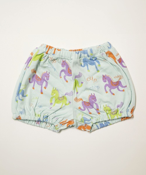 MAKE YOUR DAY（メイクユアデイ）の「カラフルポニー総柄ベビーパンツ（その他ベビーウェア・キッズ・アイボリー/サックスブルー・70-80cm）」の2枚目の写真