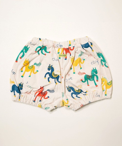 MAKE YOUR DAY（メイクユアデイ）の「カラフルポニー総柄ベビーパンツ（その他ベビーウェア・キッズ・アイボリー/サックスブルー・70-80cm）」の4枚目の写真