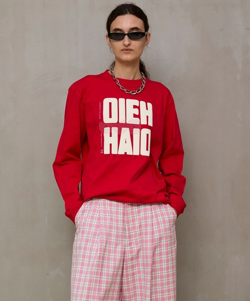 MAISON SPECIAL（メゾンスペシャル）の「【2026SPRING PRE-ORDER】OIEH-HAIO Long TEE/HEIO-HAIOロンTEE（Tシャツ/カットソー・レディース・レッド/グレー/ブラック・FREE）」の3枚目の写真