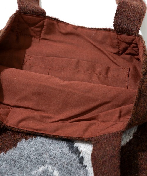 CUBE SUGAR（キューブシュガー）の「CUBE SUGAR/キューブシュガー　リサイクルPW ジャガードアニマル柄 トートBag（トートバッグ・レディース・グレー/ブルー/ブラウン・FREE）」の13枚目の写真