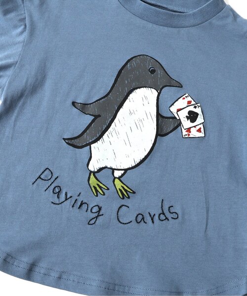 BIT'Z（ビッツ）の「ゆる動物プリント長袖Tシャツ（Tシャツ/カットソー・キッズ・キナリ/ブルー・80/90/95/100/110/120）」の8枚目の写真