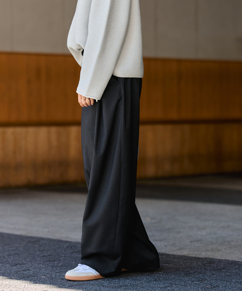 FRAMeWORK（フレームワーク）の「タックカーブバックゴムパンツ（スラックス・レディース・アイボリー・38/36）」の6枚目の写真