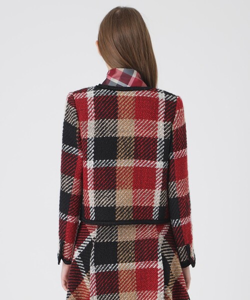 ☆BLUE LABEL CRESTBRIDGE☆チェック柄ジャケット MA-1♡ 新 発売ファッション - ☆BLUE LABEL CRESTBRIDGE☆チェック柄