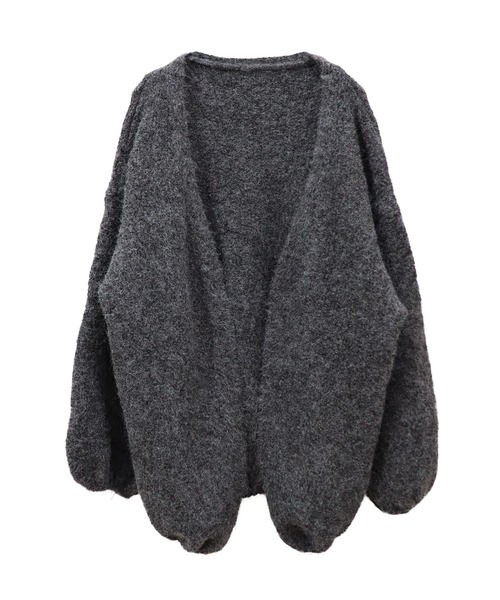 ISOOK（アイスー）の「ボリュームスリーブニットカーディガン(kiharu select) / 羽織り セーター オーバーサイズ ルーズ ビックシルエット 長袖 ブラウン チャコール（カーディガン/ボレロ・レディース・チャコール/ブラウン・FREE）」の12枚目の写真