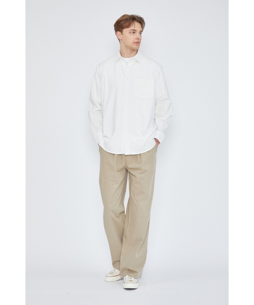 WHOLOVESART(フーラブズアート)の「one-tuck wide banding cotton pants beige(その他パンツ・メンズ・その他・LARGE)」の3枚目の写真