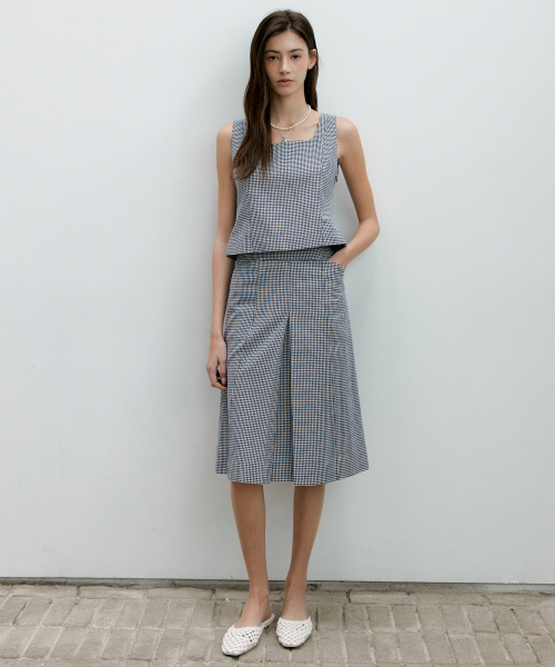 OCTETTE(オテット)の「GLAM CHECK SK_NAVY(スカート・レディース・その他・SMALL/MEDIUM)」の1枚目の写真