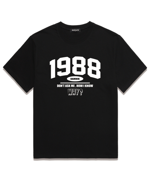 BARIGATE(バリゲート)の「1988 WHY オーバーサイズ 半袖Tシャツ (BS024) ブラック/ホワイト(Tシャツ/カットソー・レディース・その他・SMALL/MEDIUM/LARGE/X-LARGE/XX-LARGE)」の1枚目の写真