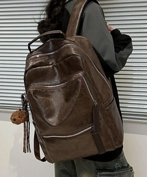 ユニセックス シンプル レザーライク バックパック リュック キャリーオン WO25W10BG13