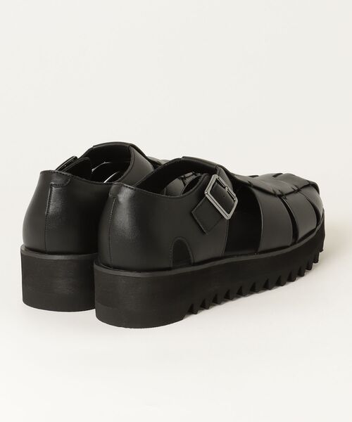 MAISON CLUB(メゾンクラブ)の「【MAISON CLUB】厚底SHARK SOLE GRUKHA SANDALS シャークソールグルカサンダル(サンダル・メンズ・ブラック・LL/M/L)」の3枚目の写真