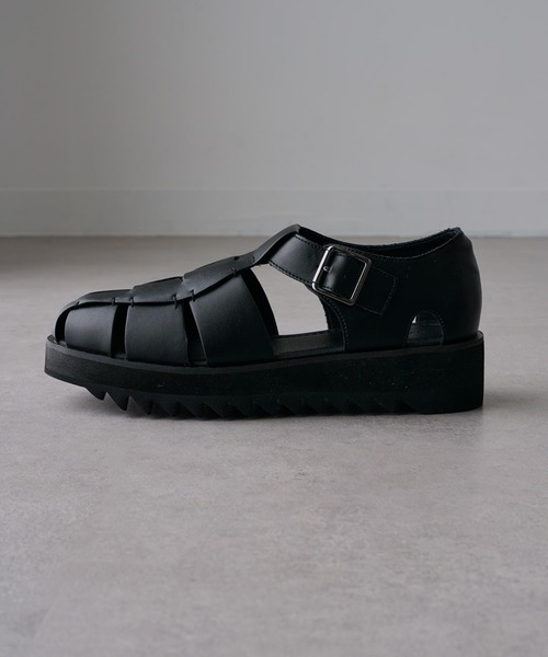 MAISON CLUB(メゾンクラブ)の「【MAISON CLUB】厚底SHARK SOLE GRUKHA SANDALS シャークソールグルカサンダル(サンダル・メンズ・ブラック・LL/M/L)」の8枚目の写真
