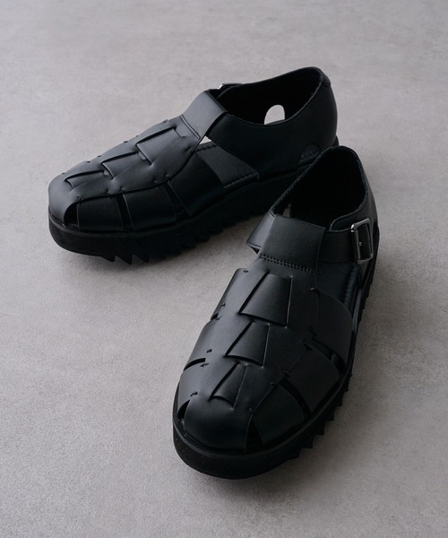 MAISON CLUB(メゾンクラブ)の「【MAISON CLUB】厚底SHARK SOLE GRUKHA SANDALS シャークソールグルカサンダル(サンダル・メンズ・ブラック・LL/M/L)」の11枚目の写真