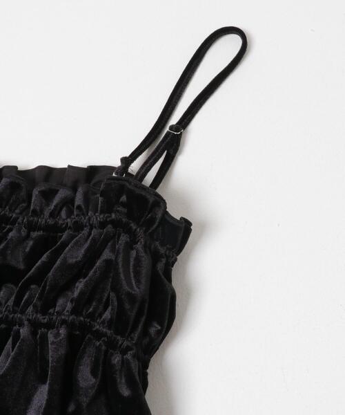 SENSE OF PLACE by URBAN RESEARCH（センスオブプレイスバイアーバンリサーチ）の「『洗濯可』フリルビスチェセットベロアトップ（Tシャツ/カットソー・レディース・アイボリー/ブラック/ブラウン・ONE）」の8枚目の写真