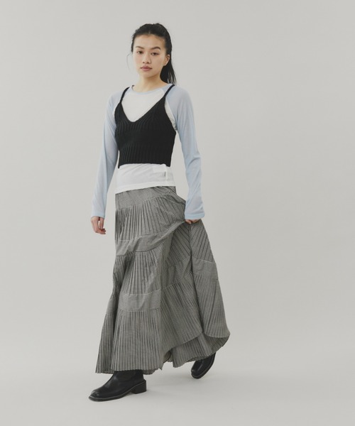 FUULLY STUDIO(フーリィーステューディオ)の「プリーツティアードスカート(スカート・レディース・チェック・FREE)」の8枚目の写真