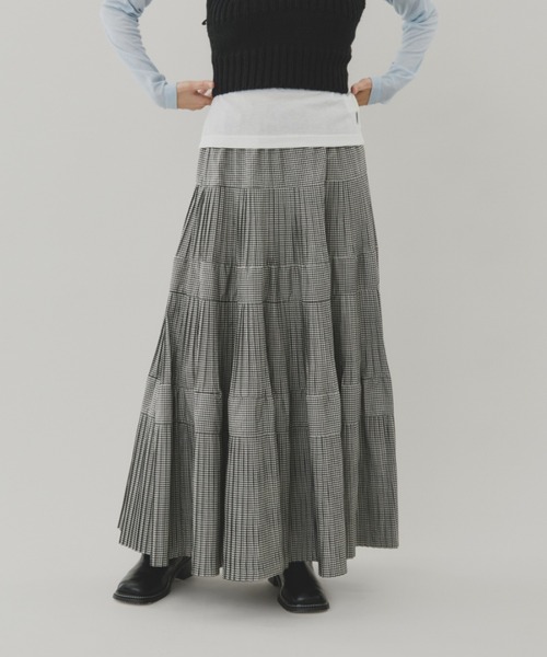 FUULLY STUDIO(フーリィーステューディオ)の「プリーツティアードスカート(スカート・レディース・チェック・FREE)」の5枚目の写真