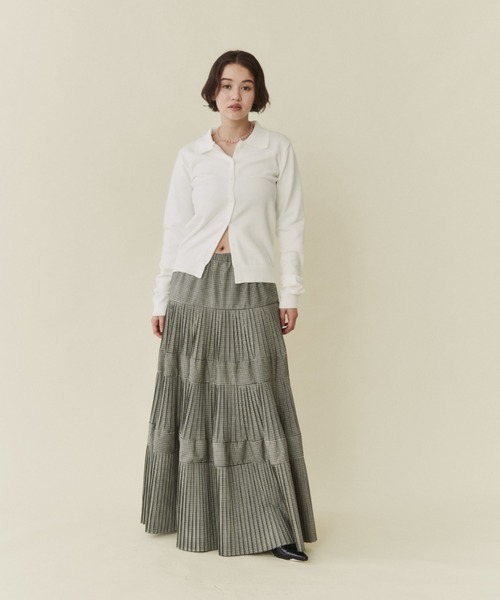 FUULLY STUDIO(フーリィーステューディオ)の「プリーツティアードスカート(スカート・レディース・チェック・FREE)」の2枚目の写真