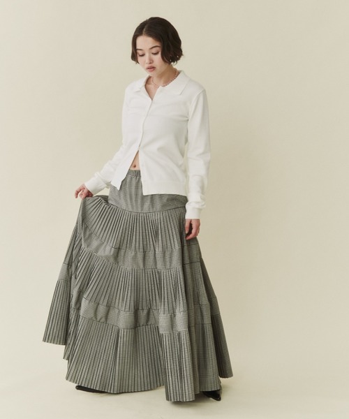 FUULLY STUDIO(フーリィーステューディオ)の「プリーツティアードスカート(スカート・レディース・チェック・FREE)」の3枚目の写真