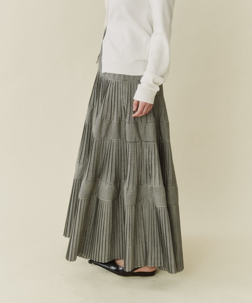 FUULLY STUDIO(フーリィーステューディオ)の「プリーツティアードスカート(スカート・レディース・チェック・FREE)」の12枚目の写真