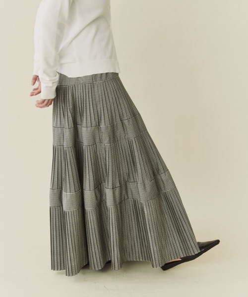 FUULLY STUDIO(フーリィーステューディオ)の「プリーツティアードスカート(スカート・レディース・チェック・FREE)」の14枚目の写真