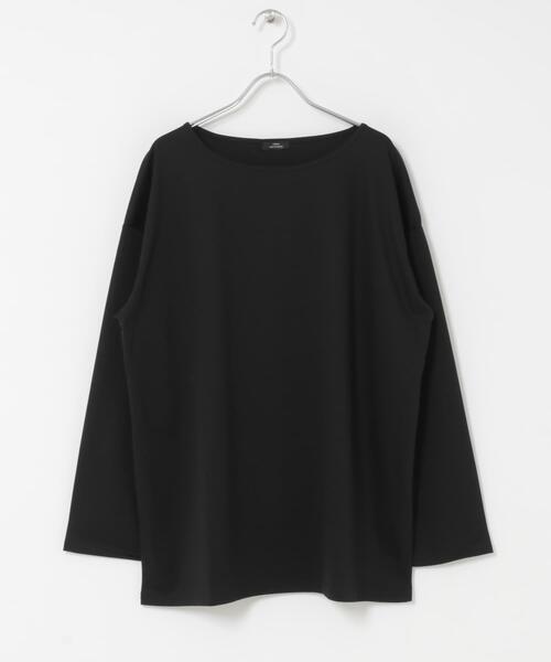 ITEMS URBANRESEARCH(アイテムズ アーバンリサーチ)の「シルケットボートネックロンTシャツ(Tシャツ/カットソー・レディース・アイボリー/ブラック/チャコールグレー・FREE)」の16枚目の写真