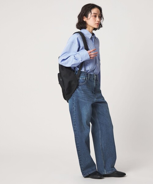 CITEN（シテン）の「＜CITEN＞エッセンシャルストレートデニム（デニムパンツ・レディース・コバルトブルー/ライトブルー/ブラック・S/M/L）」の10枚目の写真