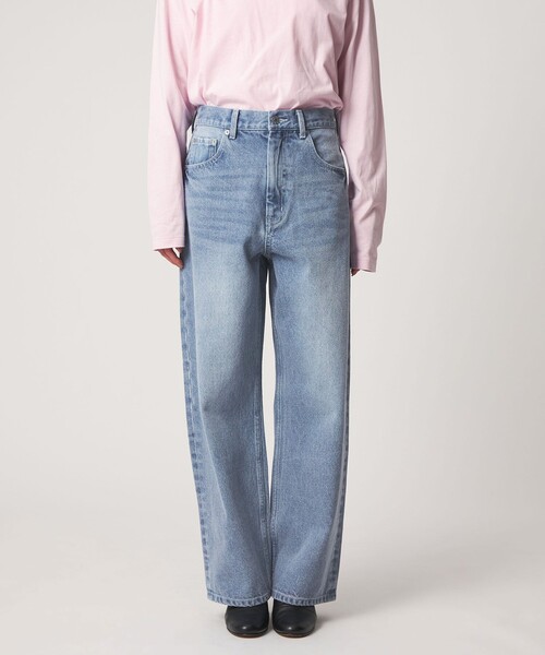 CITEN（シテン）の「＜CITEN＞エッセンシャルストレートデニム（デニムパンツ・レディース・コバルトブルー/ライトブルー/ブラック・S/M/L）」の11枚目の写真