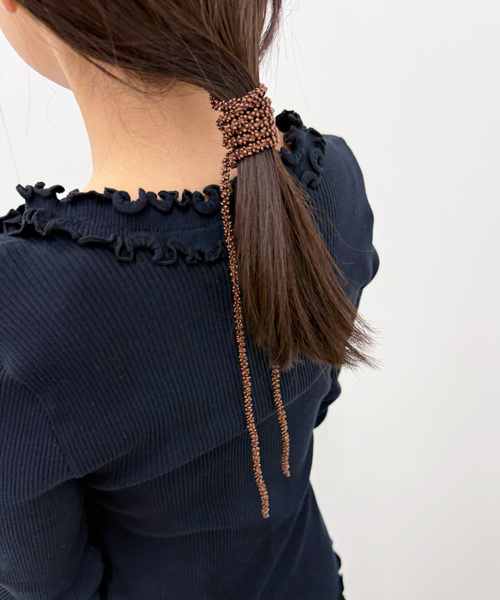 EDIT. FOR LULU(エディットフォールル)の「【MERRMA/メルマ】BEAD HEADBAND(その他小物・レディース・ブラウン・FREE)」の5枚目の写真