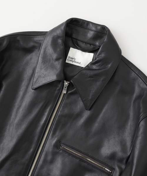 SimplyComplicated(シンプリーコンプリケイテッド)の「SimplyComplicated/シンプリーコンプリケイテッド WORKER LEATHER JACKET(ライダースジャケット・メンズ・ブラック・2/1)」の3枚目の写真