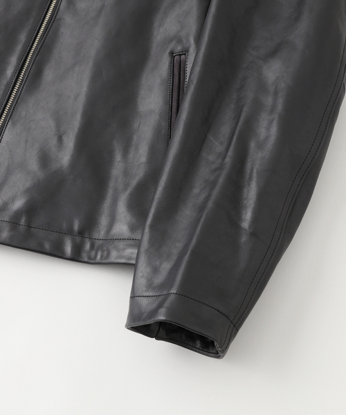 SimplyComplicated(シンプリーコンプリケイテッド)の「SimplyComplicated/シンプリーコンプリケイテッド WORKER LEATHER JACKET(ライダースジャケット・メンズ・ブラック・2/1)」の4枚目の写真