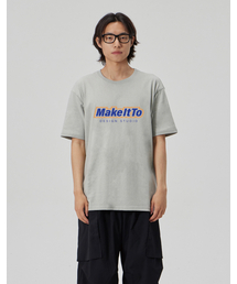 MAKEITTO（メイキット）の「[BORDER LOGO] CREW NECK TEE_MINT（Tシャツ/カットソー）」