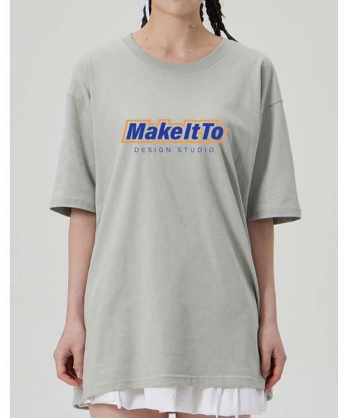 MAKEITTO（メイキット）の「[BORDER LOGO] CREW NECK TEE_MINT（Tシャツ/カットソー・メンズ・その他・MEDIUM/LARGE/X-LARGE/XX-LARGE）」の3枚目の写真