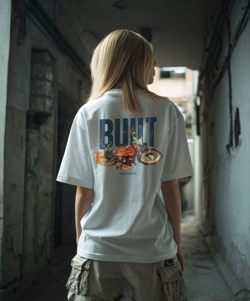 OHP(ワンハンドレッドパーセント)の「OHPxGOODD bの始まり セミオーバー 半袖Tシャツ(Tシャツ/カットソー・メンズ・ホワイト/ブラック・LARGE/X-LARGE/XX-LARGE/XXX-LARGE/S(90)/M(95)/XXXX-LARGE)」の5枚目の写真