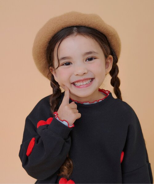 BREEZE(ブリーズ)の「ボーダーリブロンT(Tシャツ/カットソー・キッズ・オフホワイト/レインボー/ピンク/イエロー・110/100/90/80/140/130/120)」の6枚目の写真