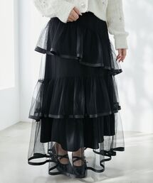 MAJESTIC LEGON | バックレースアップチュールスカート(スカート)