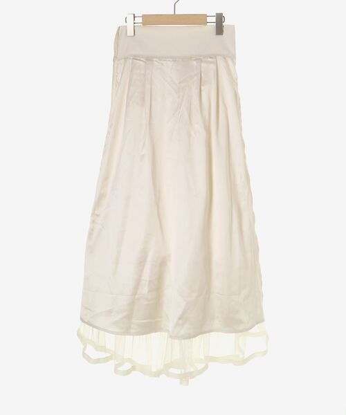 MAJESTIC LEGON（マジェスティックレゴン）の「バックレースアップチュールスカート（スカート・レディース・アイボリー/ブラック/グレー・MEDIUM）」の7枚目の写真