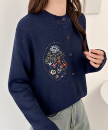 花柄」に該当するレディースのカーディガン/ボレロ（刺繍
