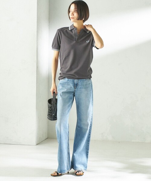 FRED PERRY(フレッドペリー)の「FRED PERRY:M3600 TWIN TIPPED POLO(ポロシャツ・レディース・ベージュ/ダークグレー/オリーブ/ナチュラル・ONE SIZE)」の10枚目の写真
