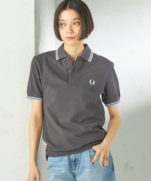 FRED PERRY(フレッドペリー)の「FRED PERRY:M3600 TWIN TIPPED POLO(ポロシャツ・レディース・ベージュ/ダークグレー/オリーブ/ナチュラル・ONE SIZE)」の16枚目の写真