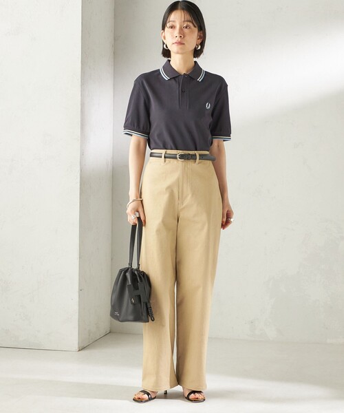 FRED PERRY(フレッドペリー)の「FRED PERRY:M3600 TWIN TIPPED POLO(ポロシャツ・レディース・ベージュ/ダークグレー/オリーブ/ナチュラル・ONE SIZE)」の18枚目の写真
