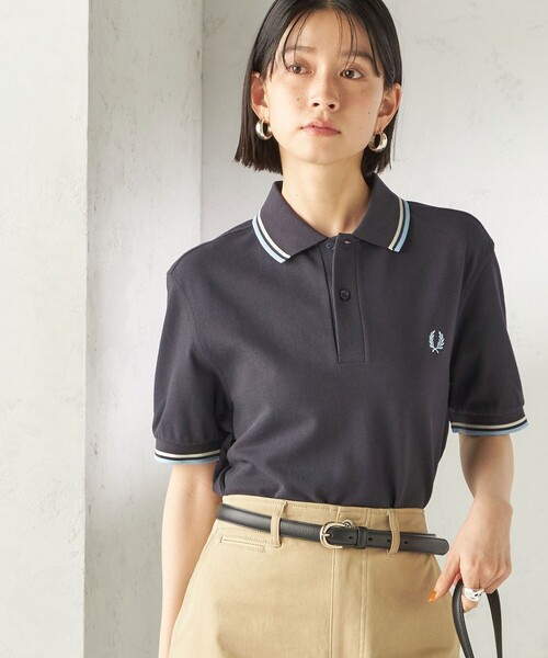 FRED PERRY(フレッドペリー)の「FRED PERRY:M3600 TWIN TIPPED POLO(ポロシャツ・レディース・ベージュ/ダークグレー/オリーブ/ナチュラル・ONE SIZE)」の20枚目の写真