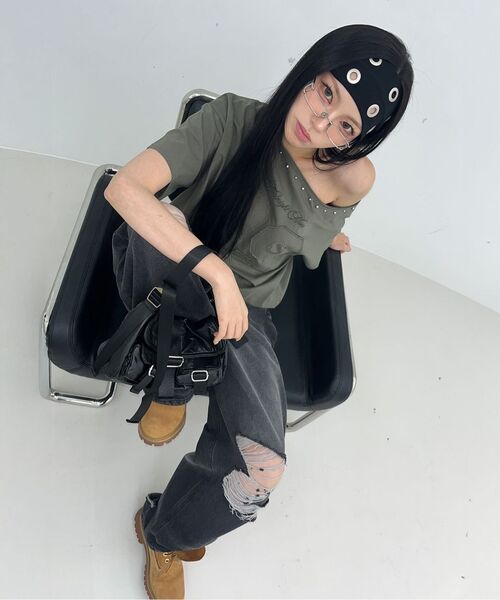 Midnight Move(ミッドナイトムーブ)の「dg ws pants (black)(デニムパンツ・レディース・その他・S/M)」の9枚目の写真