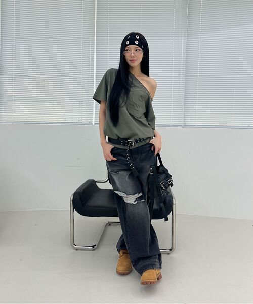 Midnight Move(ミッドナイトムーブ)の「dg ws pants (black)(デニムパンツ・レディース・その他・S/M)」の10枚目の写真