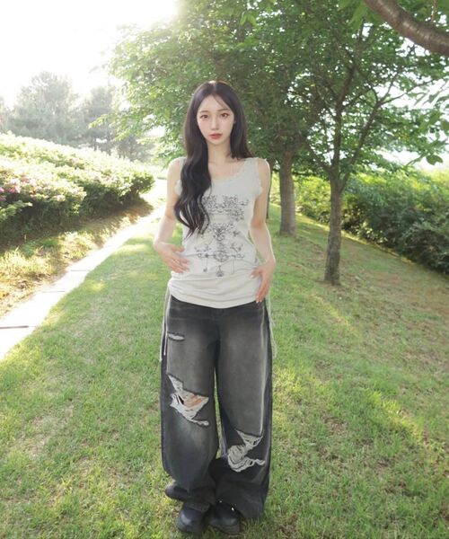Midnight Move(ミッドナイトムーブ)の「dg ws pants (black)(デニムパンツ・レディース・その他・S/M)」の3枚目の写真