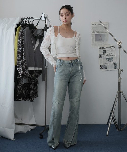 Ulysses（ユリシス）の「スリットデザインフレアデニムパンツ（デニムパンツ・レディース・ブルー・M/L）」の20枚目の写真