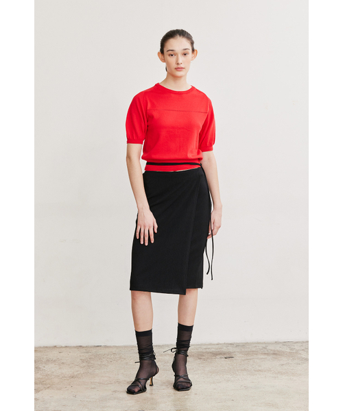 AFTERHOURS(アフターアワーズ)の「PUFF SLEEVE KNIT TOP (RED)(ニット/セーター・レディース・その他・FREE)」の2枚目の写真